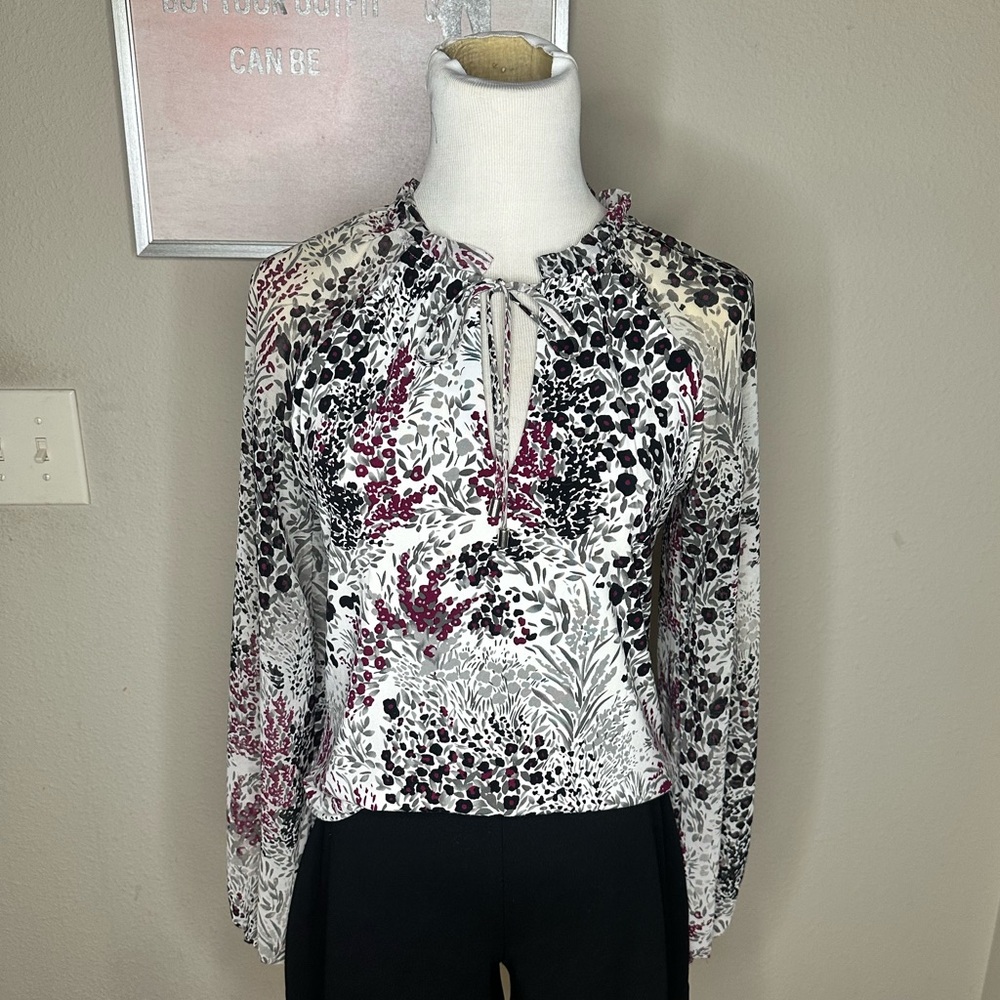 WHBM | Floral Blouse XXS